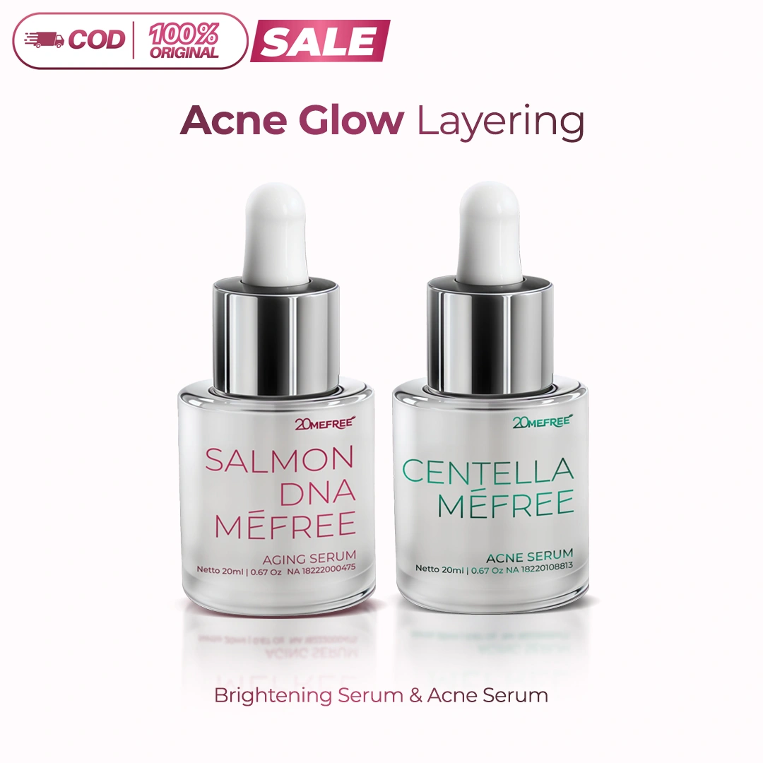 Acne Glow Layering - Salmon DNA Mefree & Centella Mefree (Anti Aging Serum & Acne Serum)