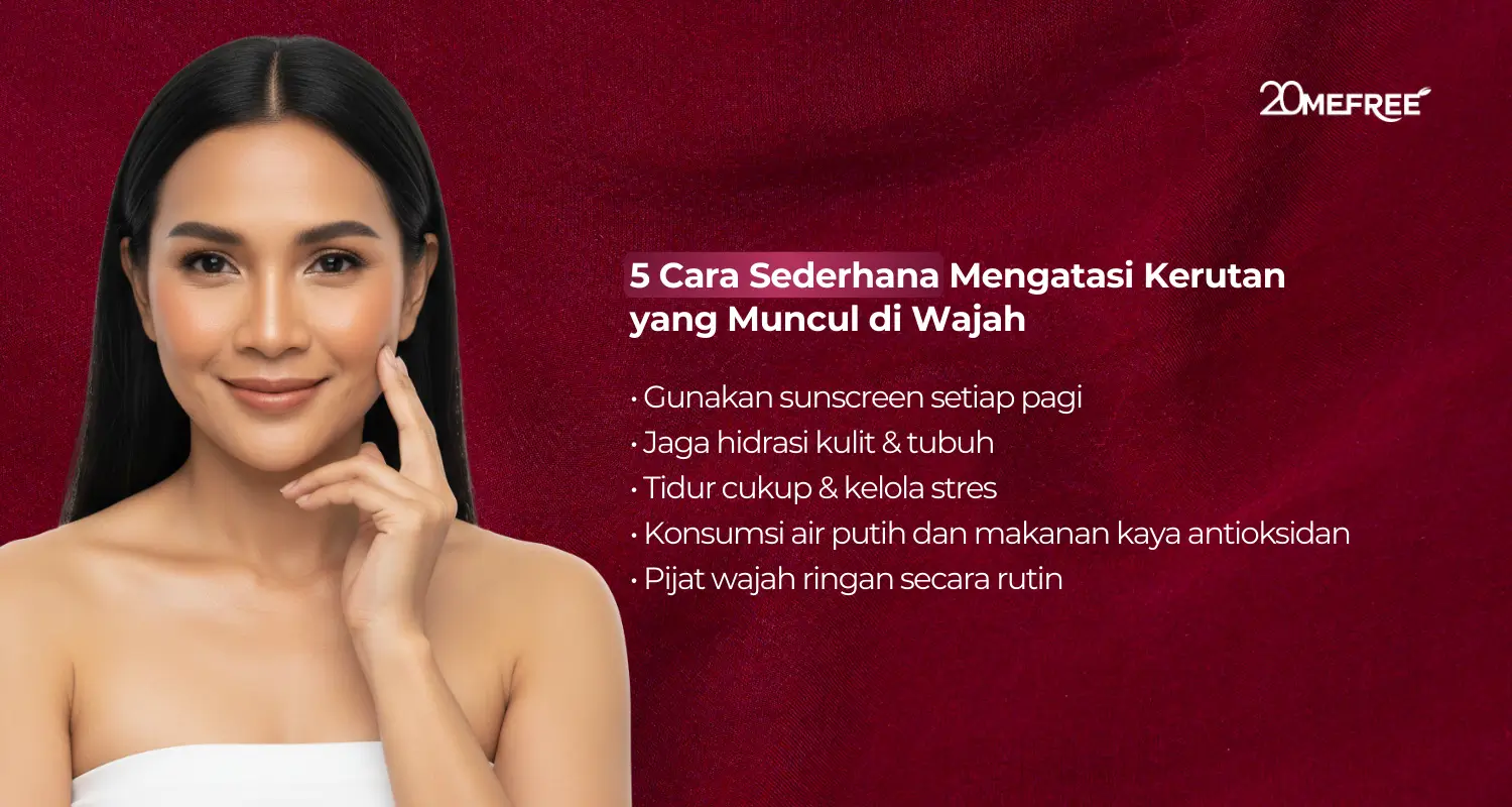5 Cara sederhana mengtasi kerutan yang muncul di wajah