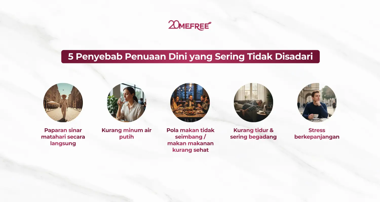 5 Penyebab penuaan dini yang sering tidak disadari