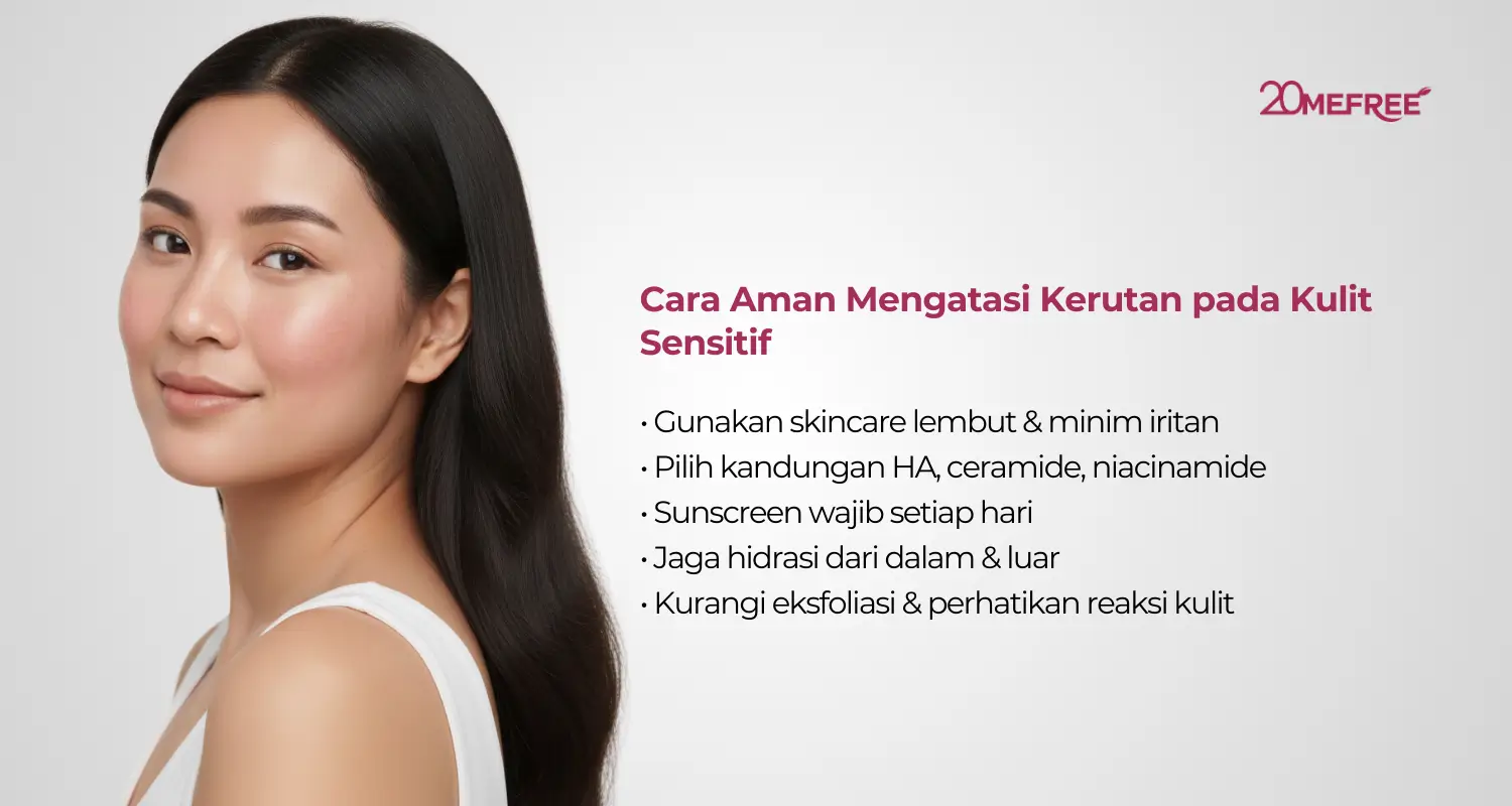 Cara aman mengatasi kerutan pada kulit sensitif