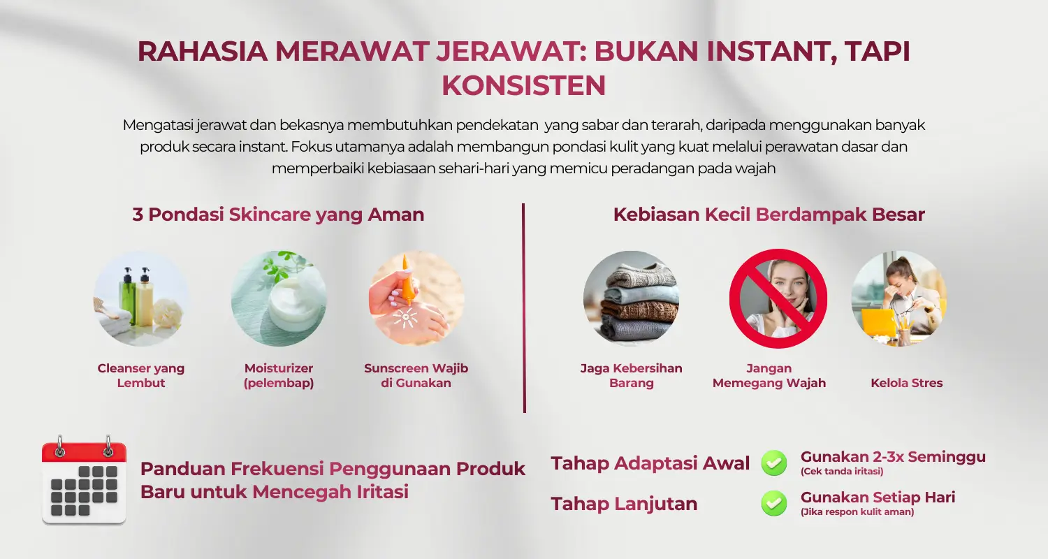 Rahasia rawat jerawat bukan instant tapi konsisten